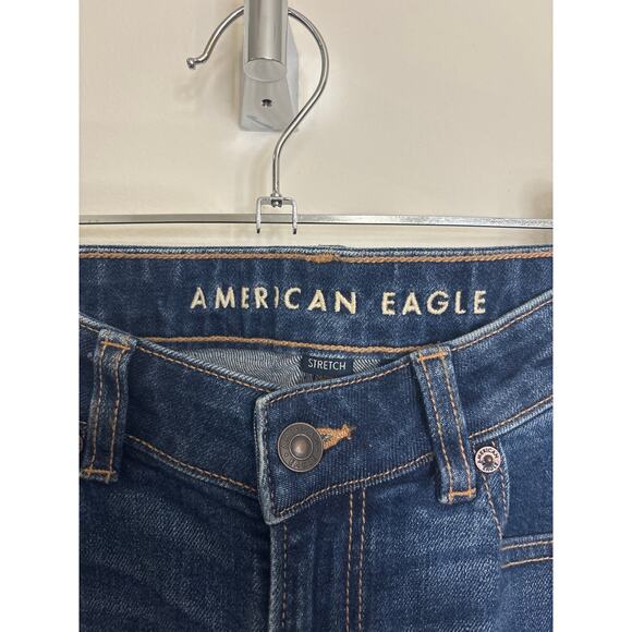 American Eagle Mom Jeans Womens Size 8 Medium Blue Stretch High Rise - Picture 3 of 6